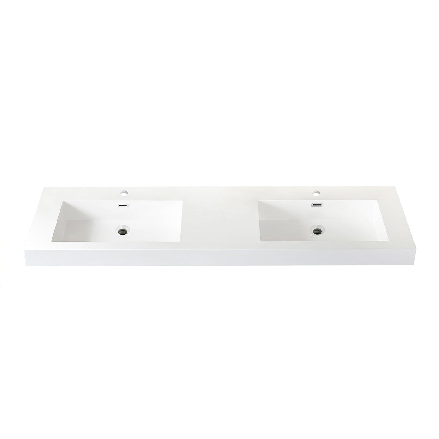 Ablitas Square White Finish Composite Granite Stone Vessel Bathroom Vanity Sink