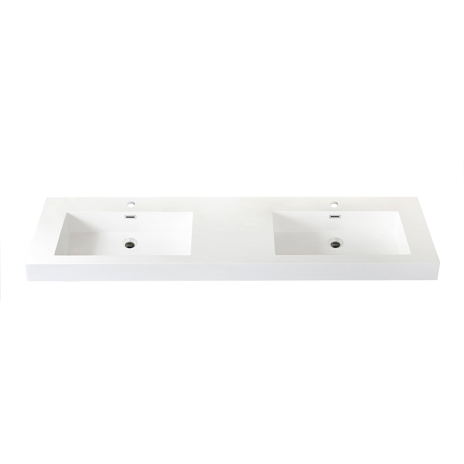 Ablitas Square White Finish Composite Granite Stone Vessel Bathroom Vanity Sink