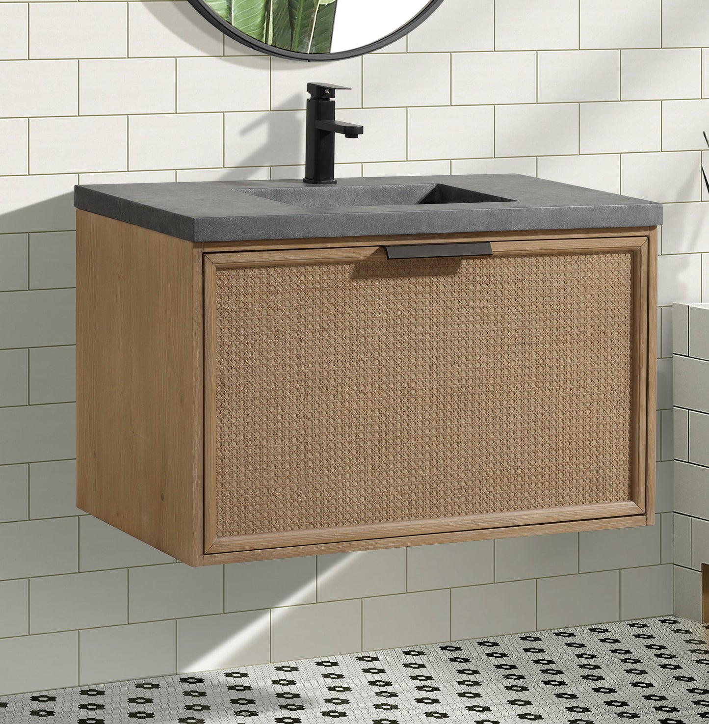 Solana 36" Floating Bathroom Vanity Weathered Fir