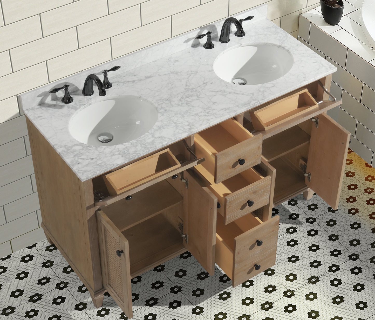 Annie 55" Bathroom Vanity Weathered Fir