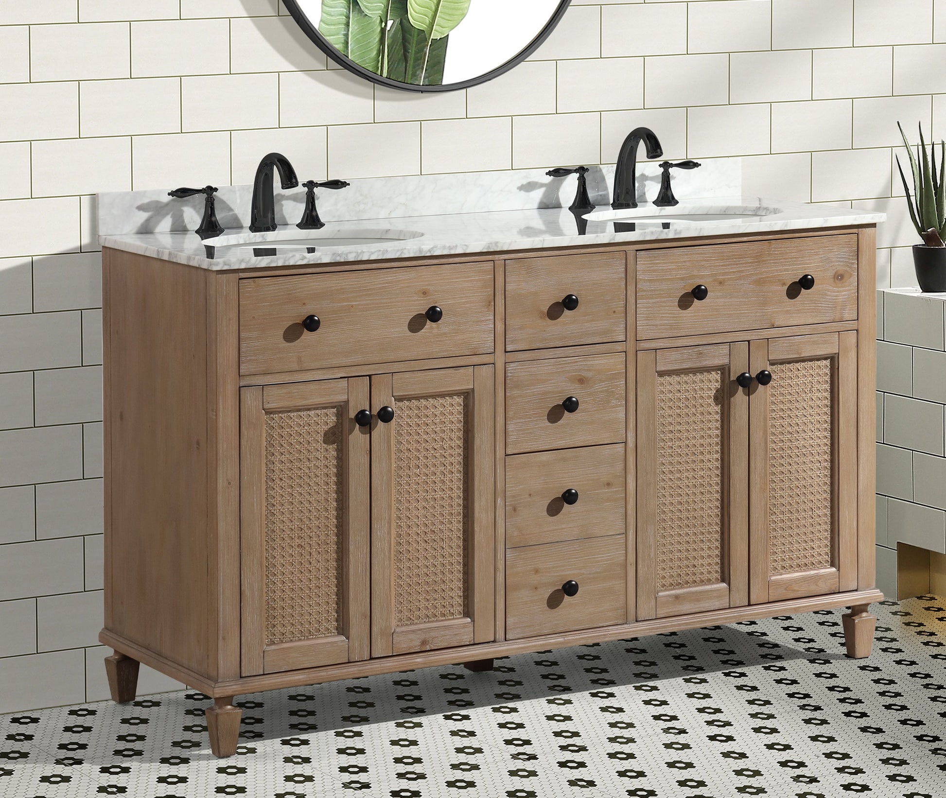 Annie 55" Bathroom Vanity Weathered Fir