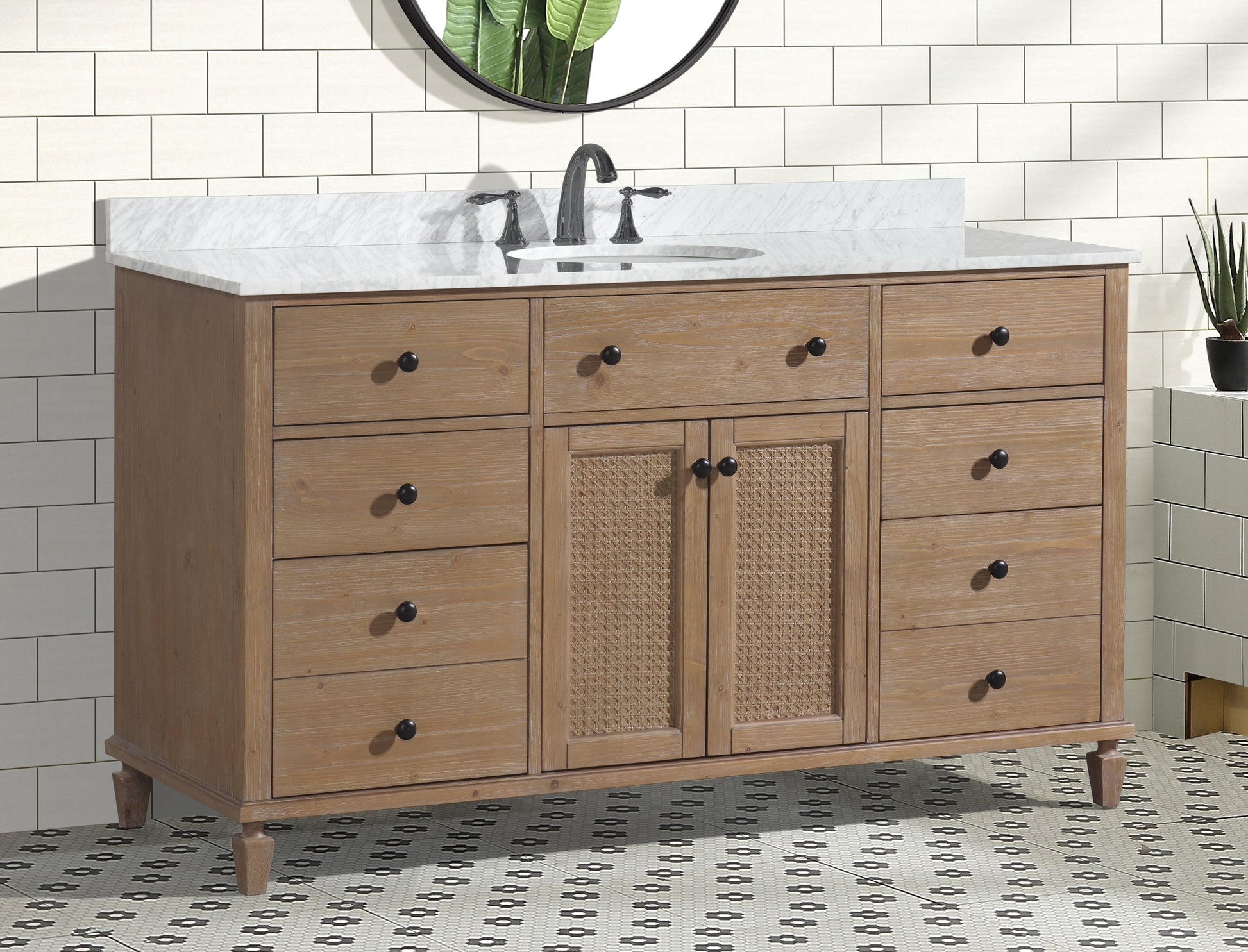 Annie 60" Bathroom Vanity Weathered Fir