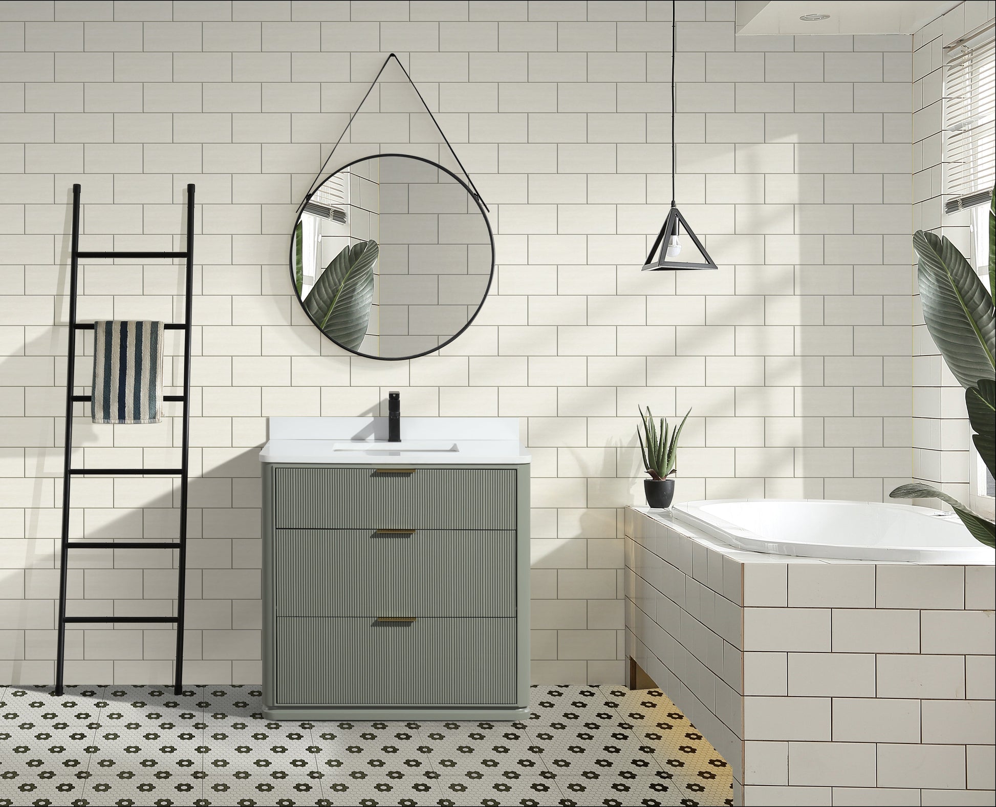 Aria 36" Bathroom Vanity in Sage