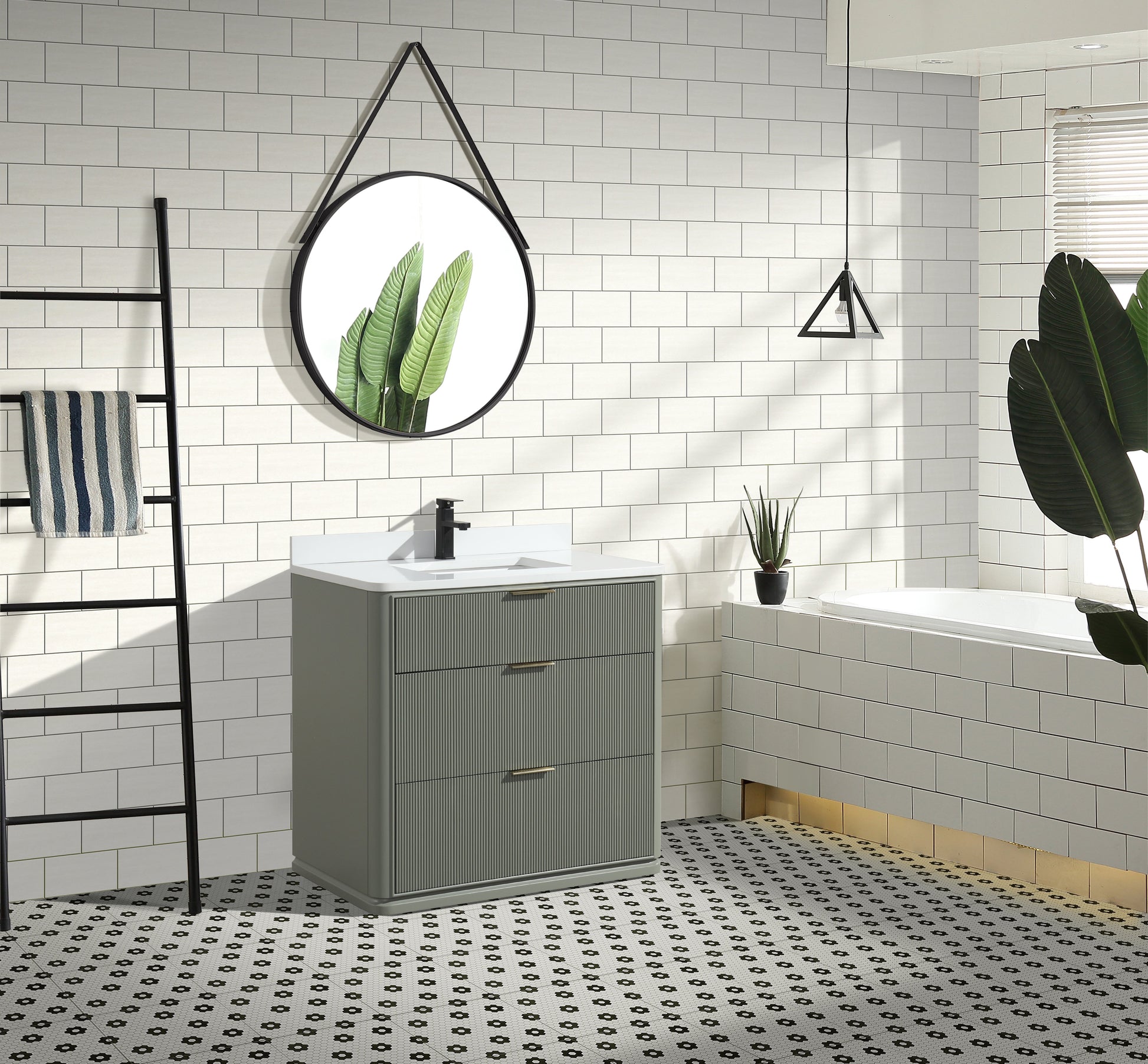 Aria 36" Bathroom Vanity in Sage