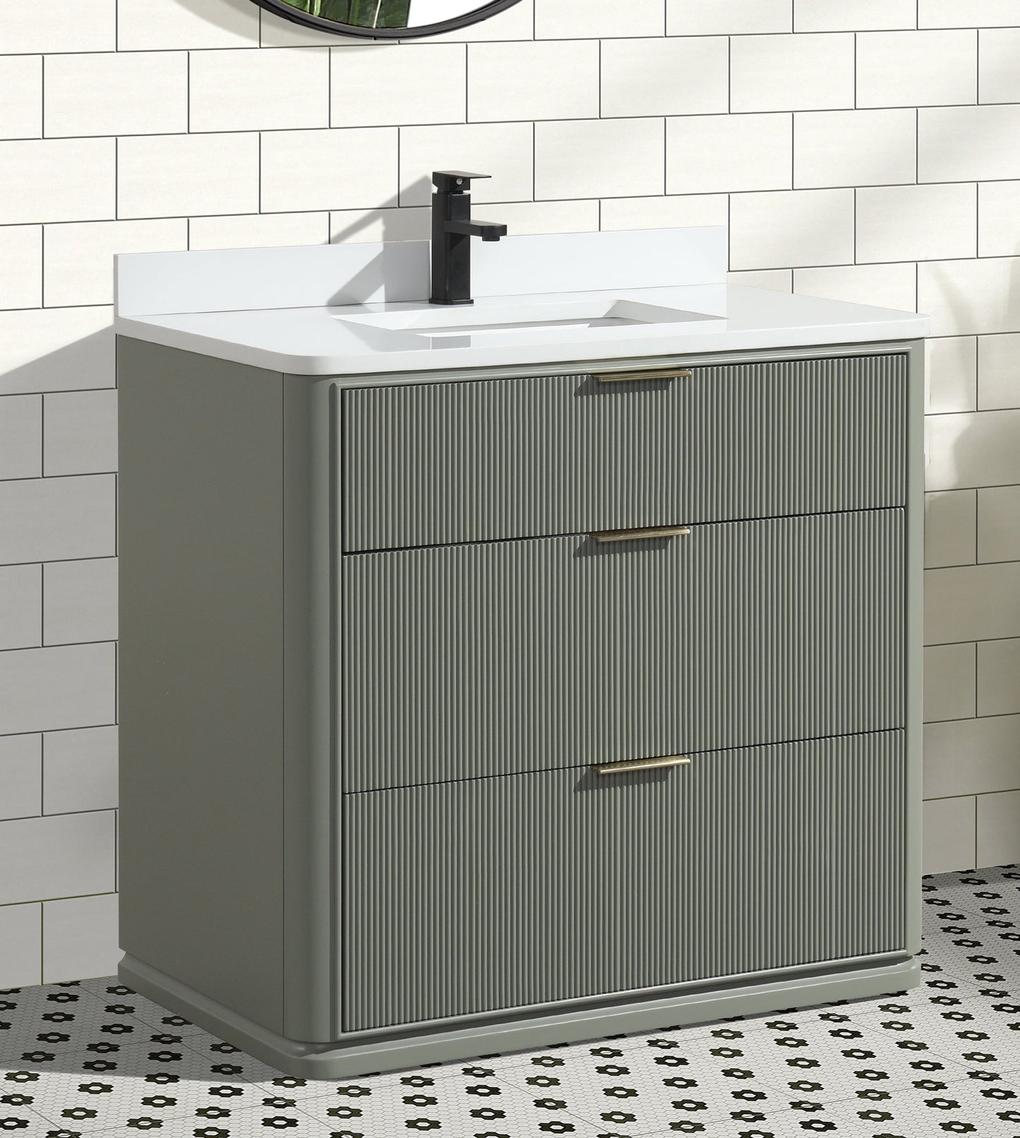 Aria 36" Bathroom Vanity in Sage