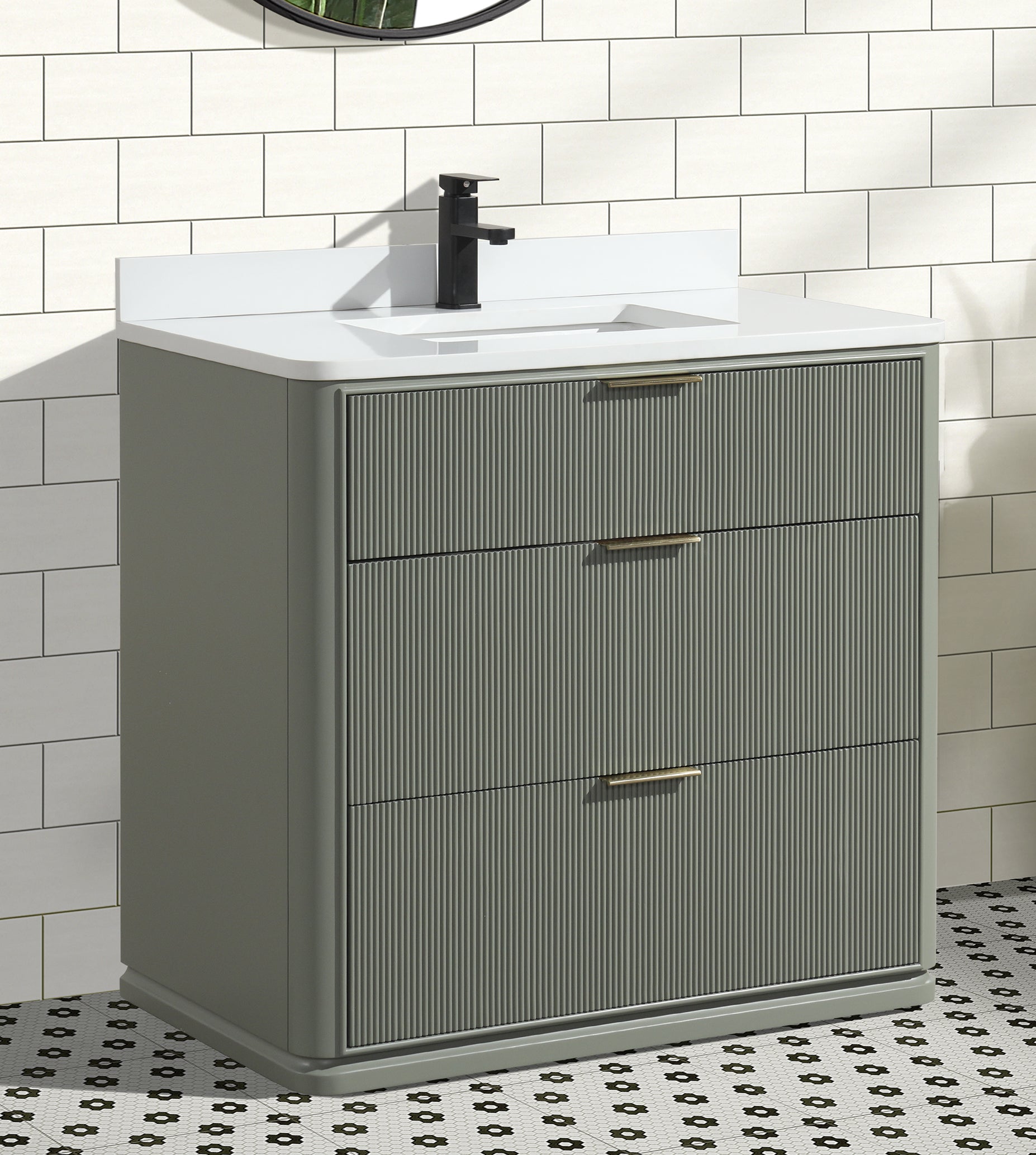 Aria 36" Bathroom Vanity in Sage