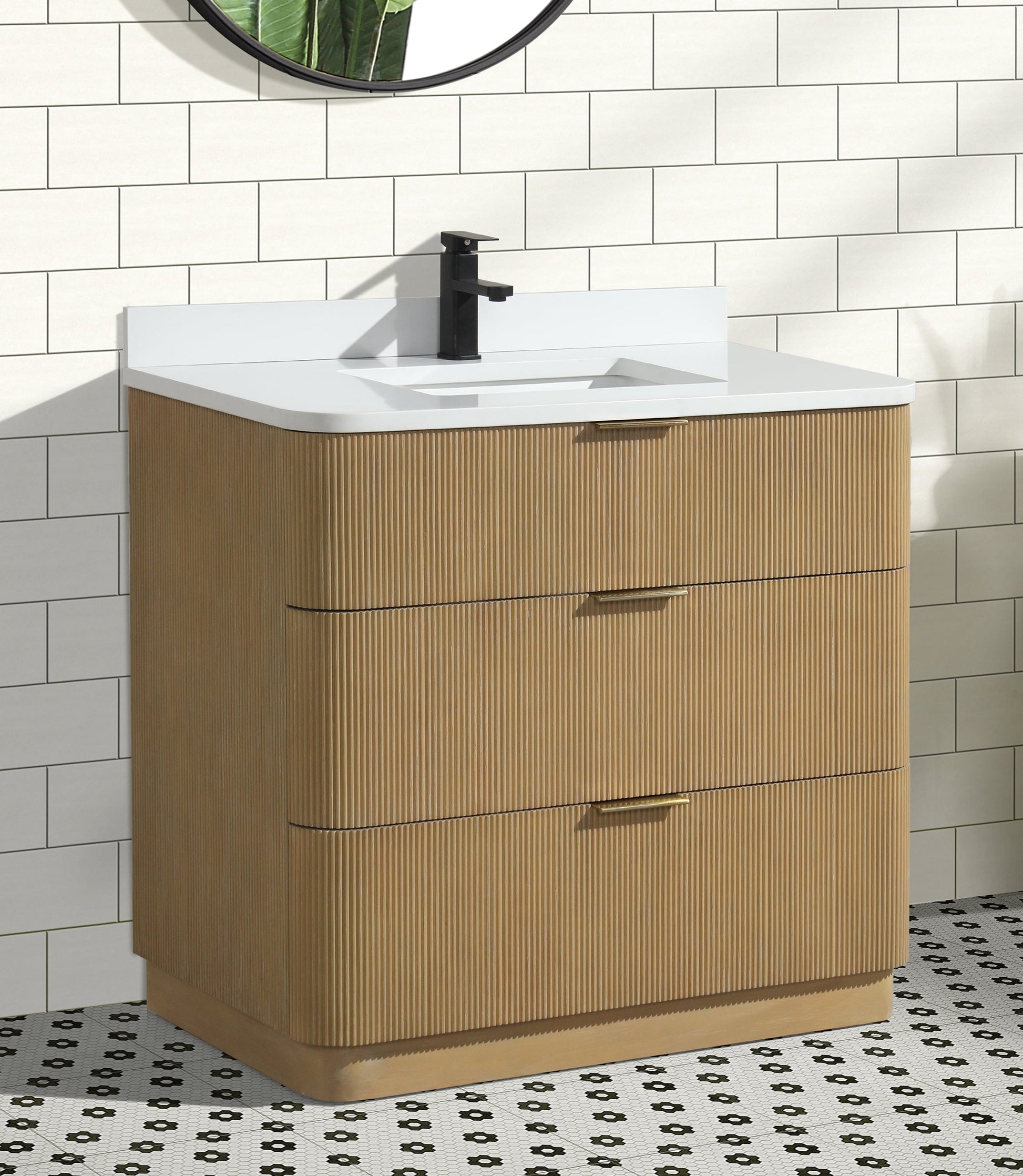 Calamigo 36" Bathroom Vanity Oak