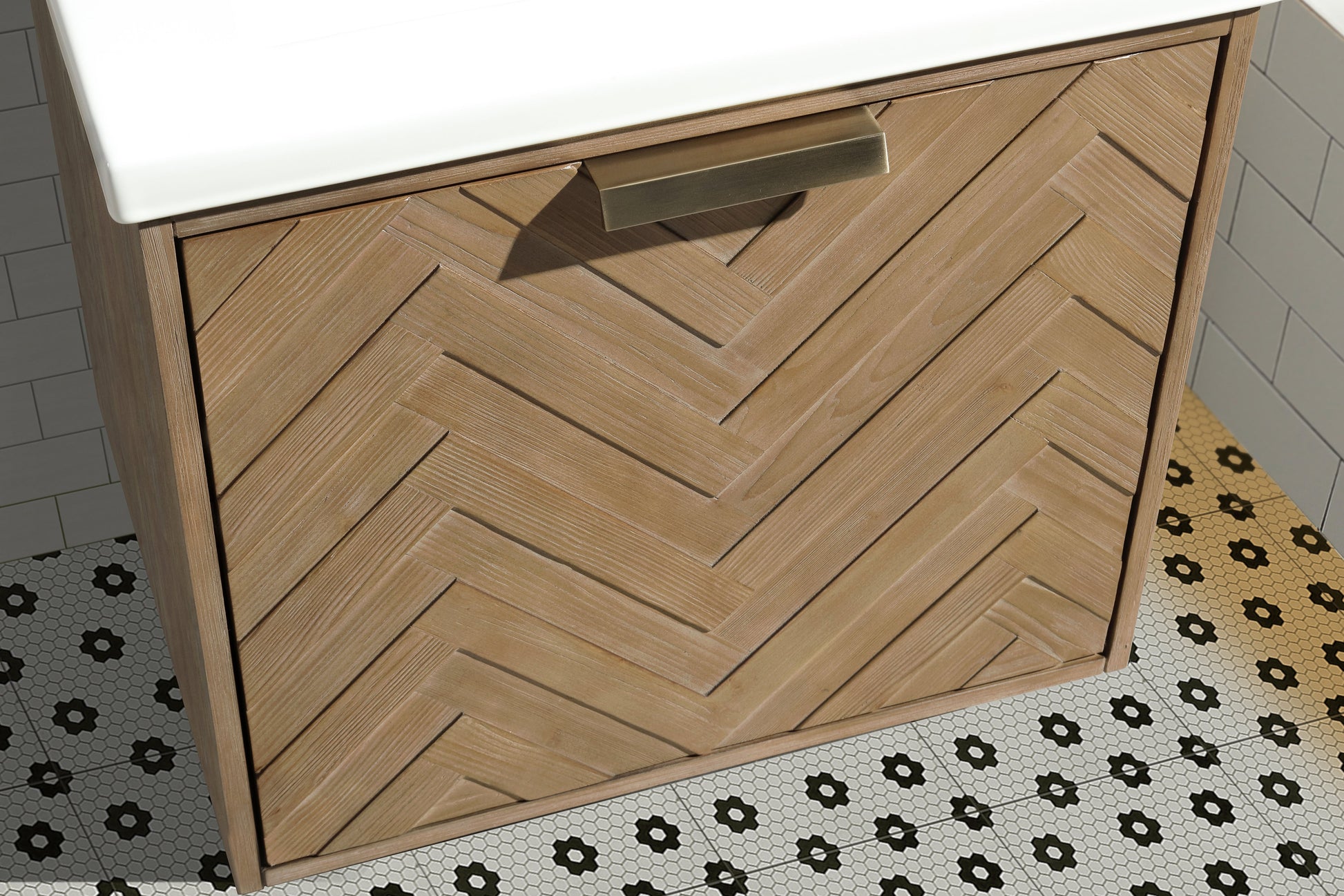 Carlsbad 24" Floating Bathroom Vanity Weathered Fir