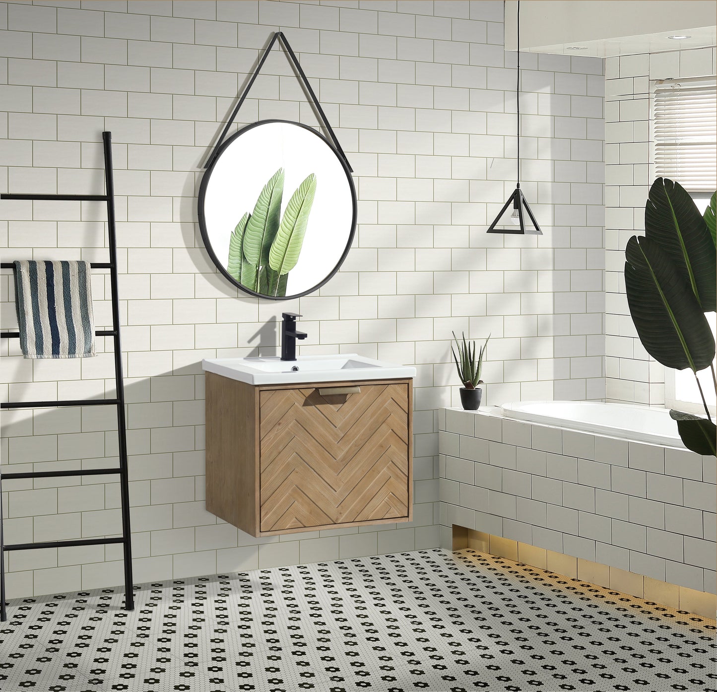 Carlsbad 24" Floating Bathroom Vanity Weathered Fir