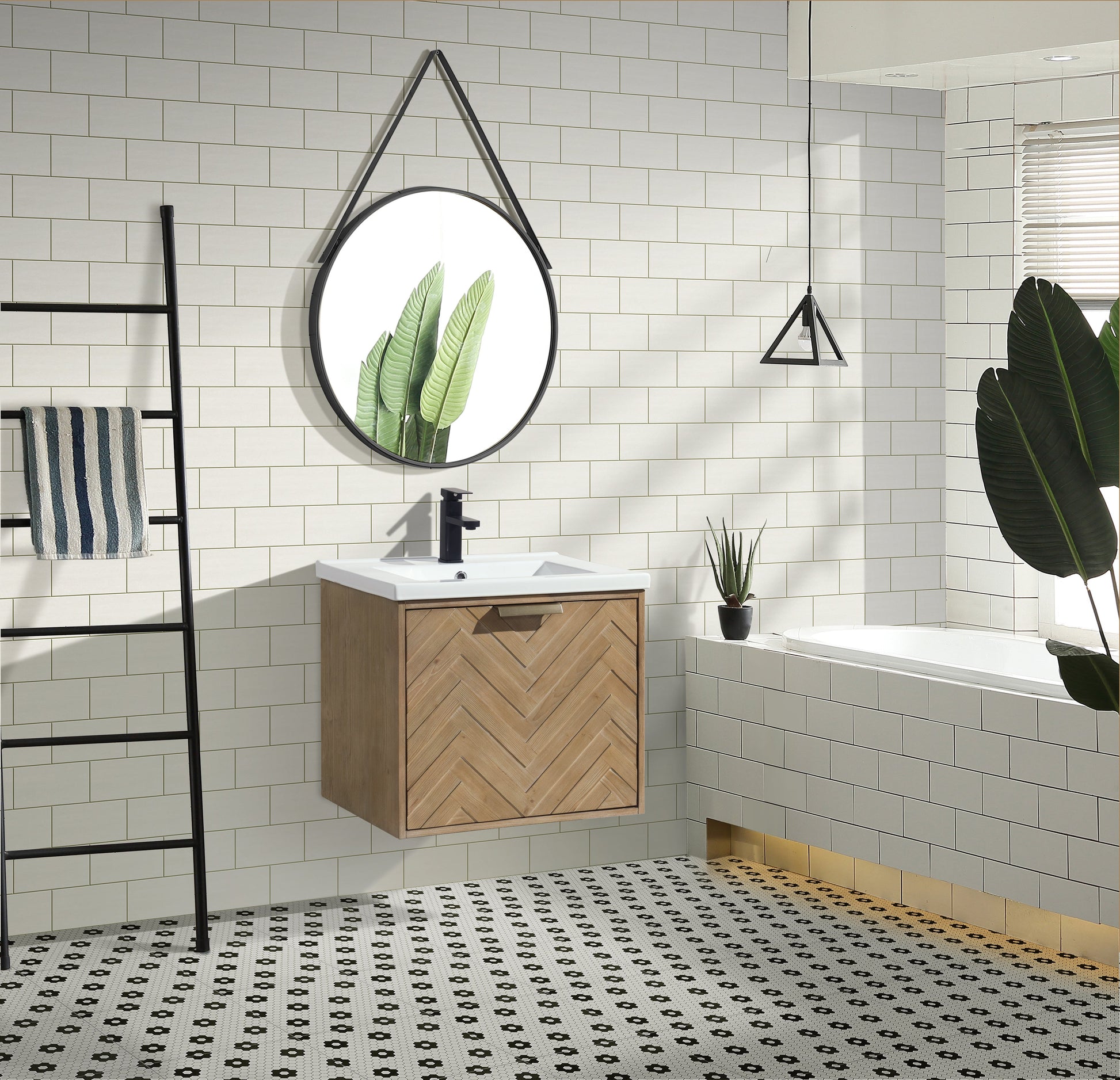 Carlsbad 24" Floating Bathroom Vanity Weathered Fir
