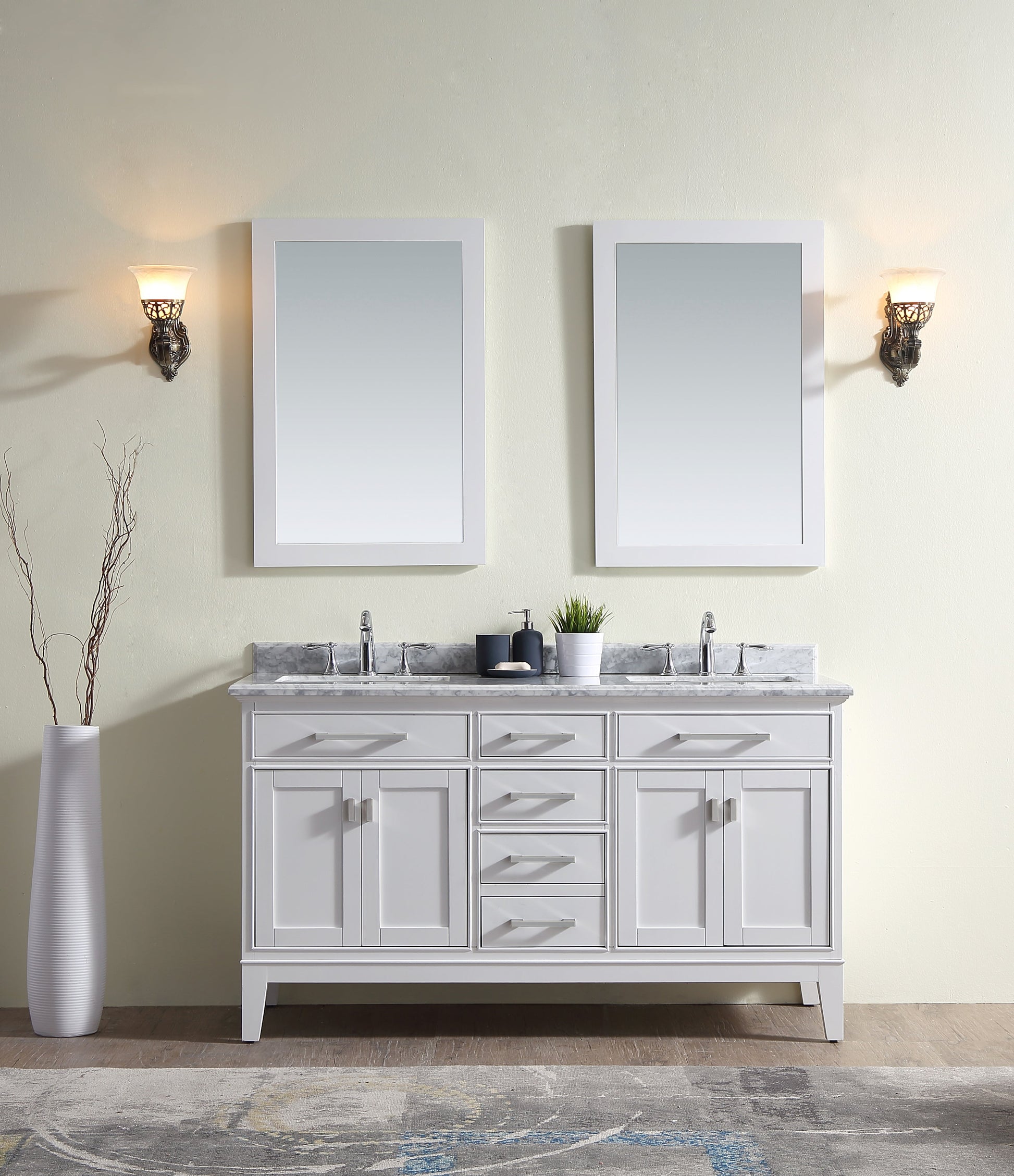 Danny 60" Bathroom Vanity White