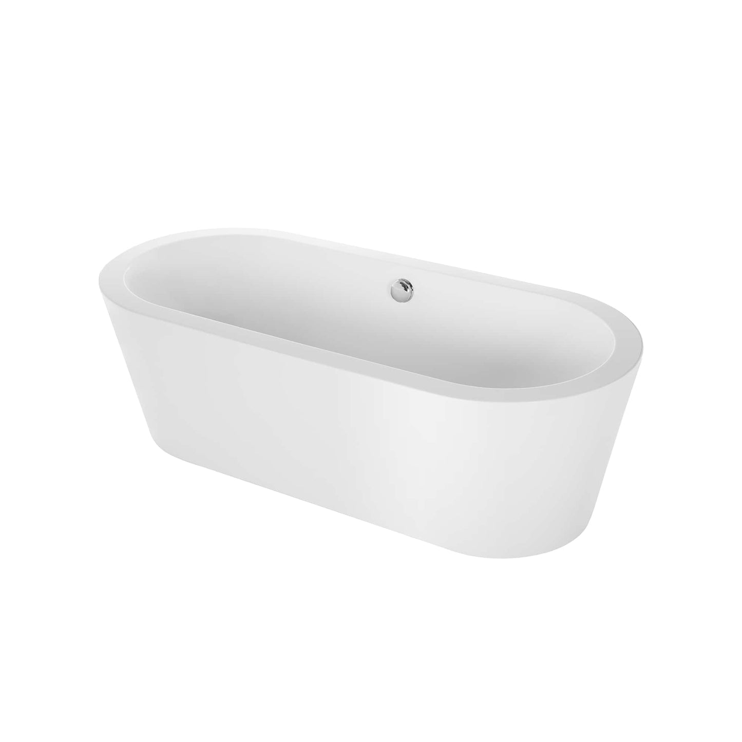 59" Freestanding Soaking Tub with Center Drain