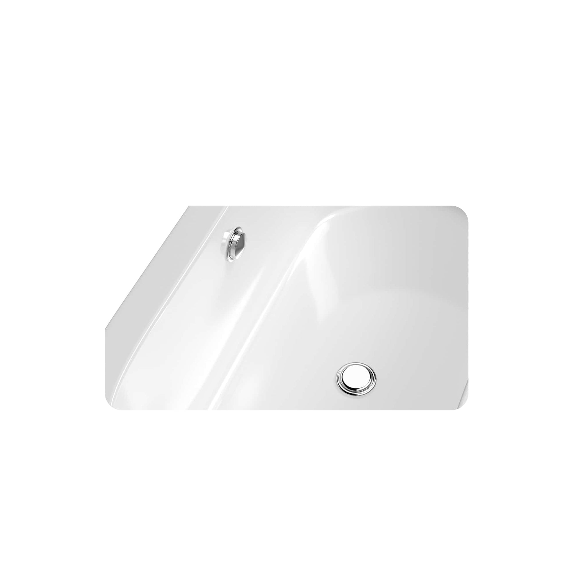 59" Freestanding Soaking Tub with Center Drain