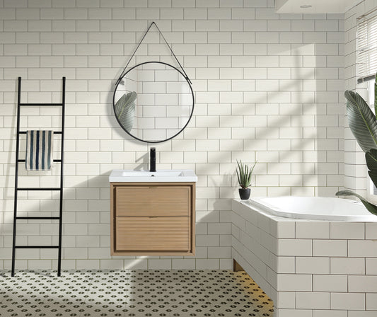 Hermosa 24" Floating Bathroom Vanity Oak