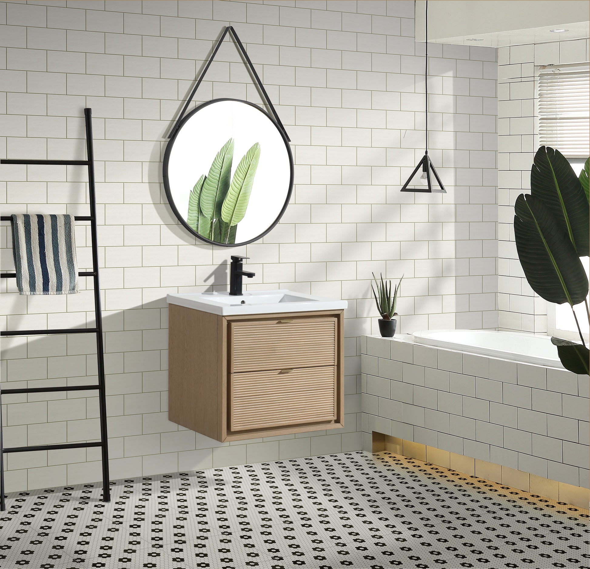 Hermosa 24" Floating Bathroom Vanity Oak