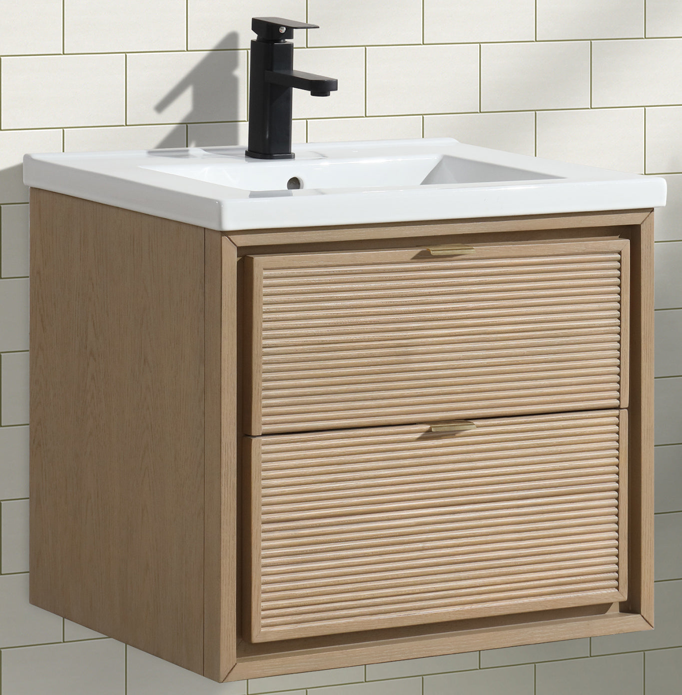 Hermosa 24" Floating Bathroom Vanity Oak