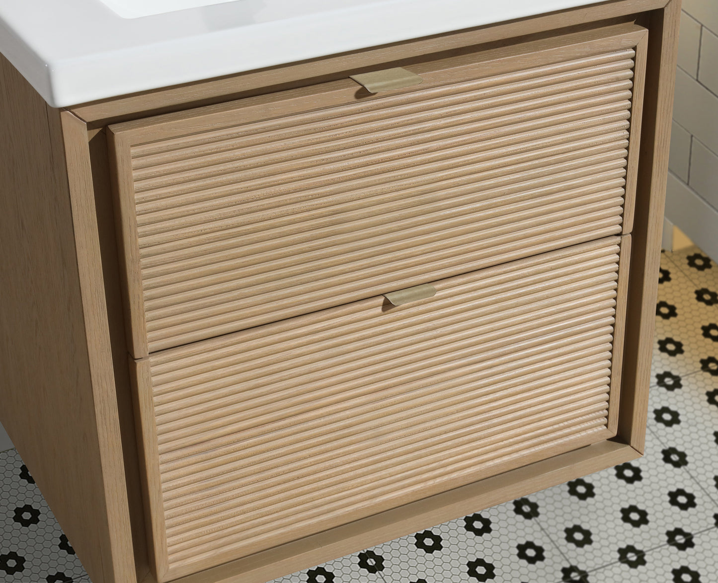 Hermosa 24" Floating Bathroom Vanity Oak