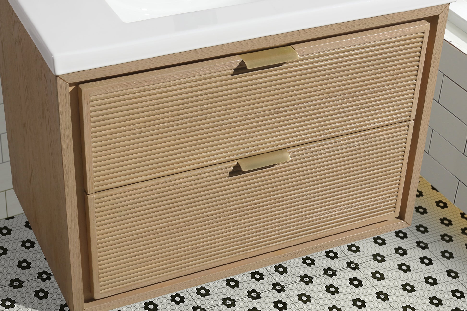 Hermosa 30" Floating Bathroom Vanity Oak