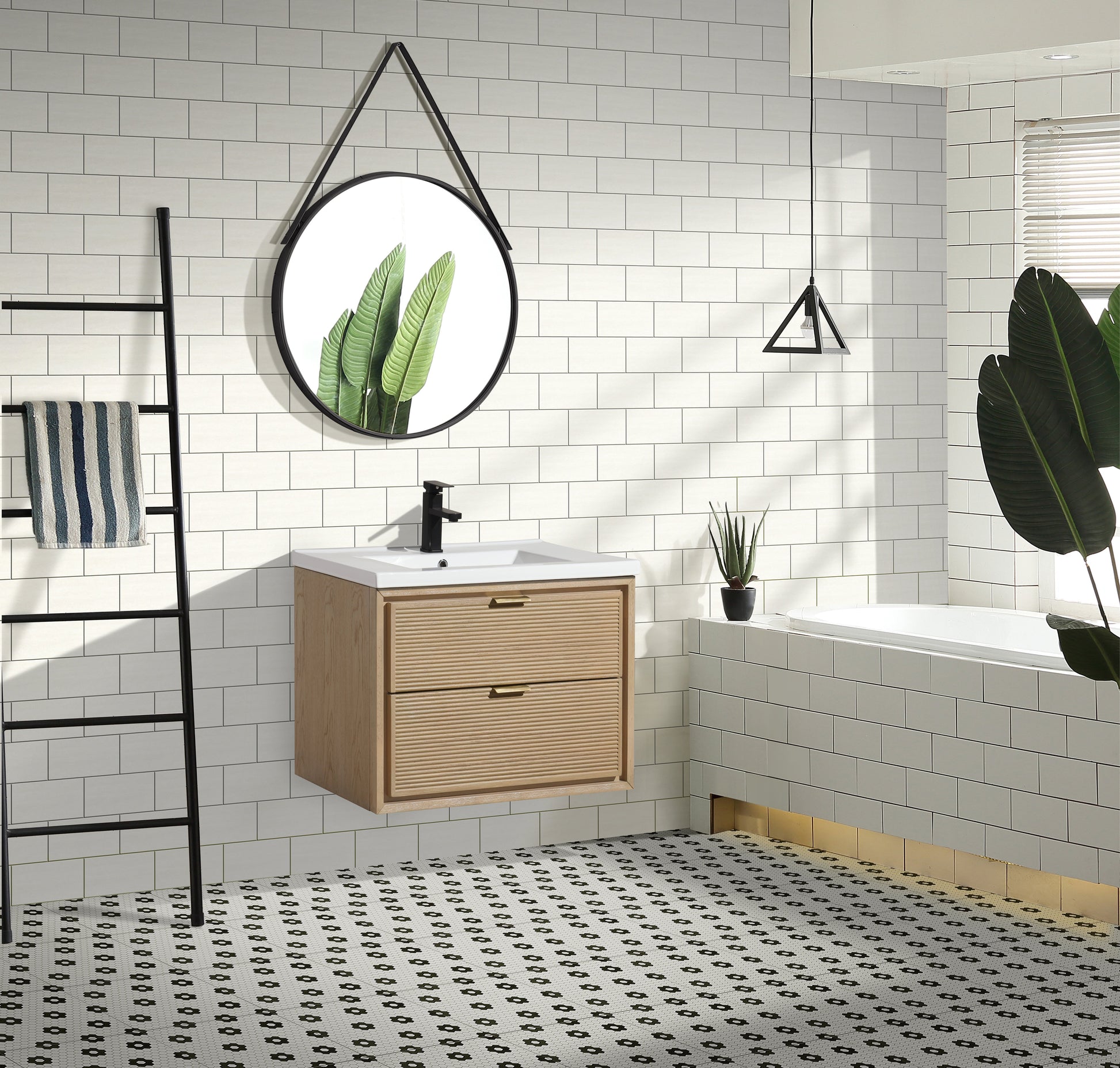 Hermosa 30" Floating Bathroom Vanity Oak