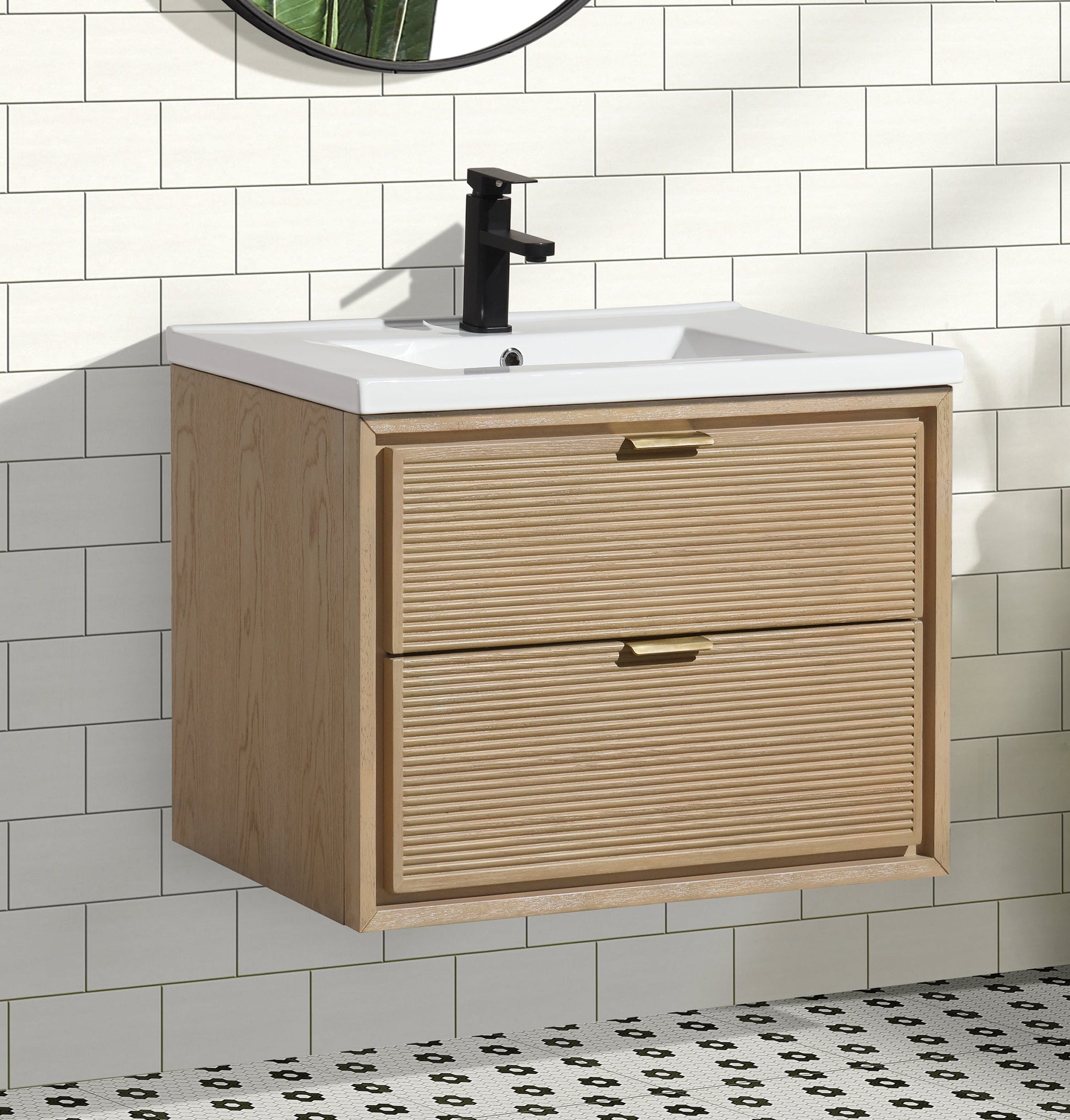 Hermosa 30" Floating Bathroom Vanity Oak