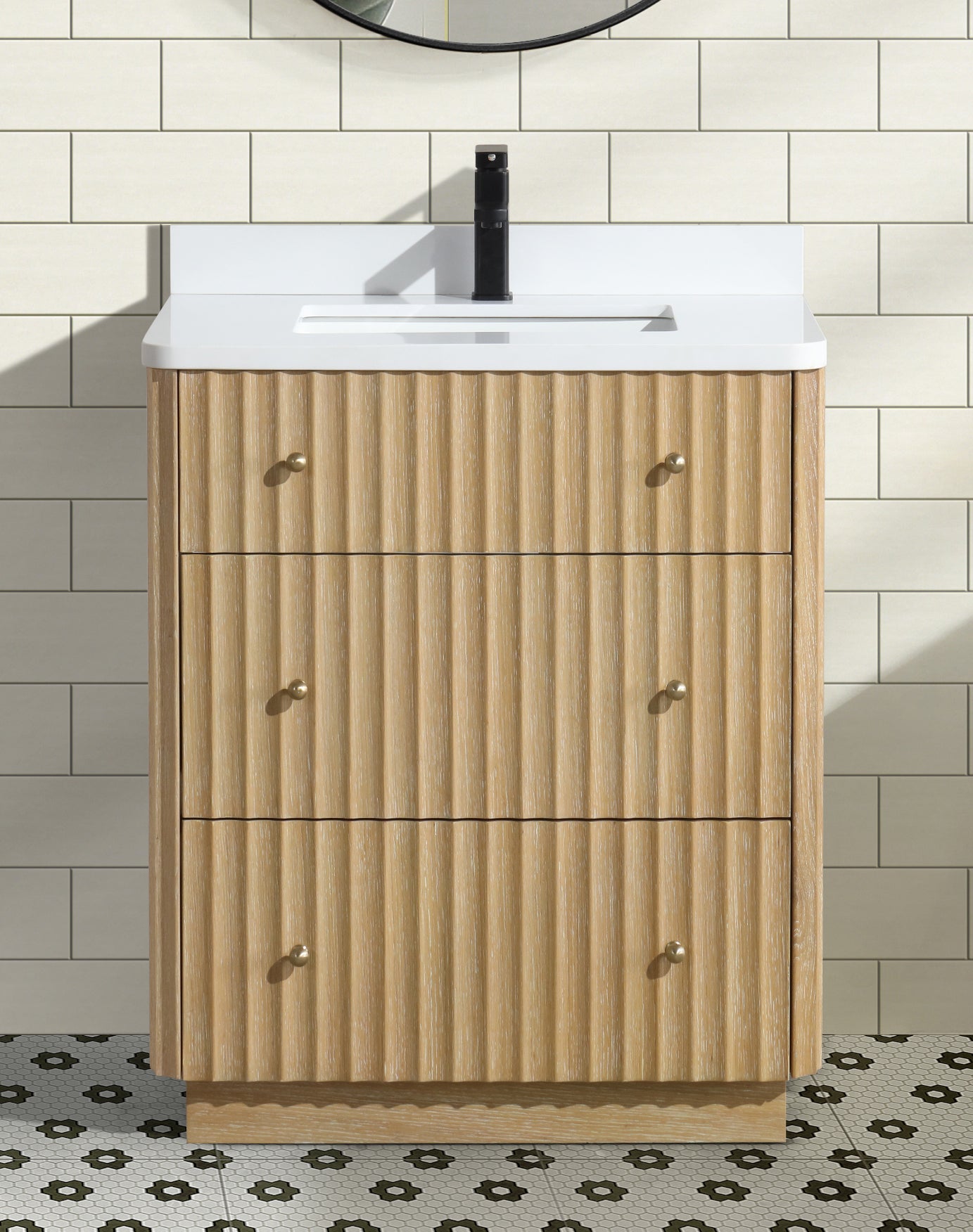 La Jolla 30" Bathroom Vanity Washed Oak