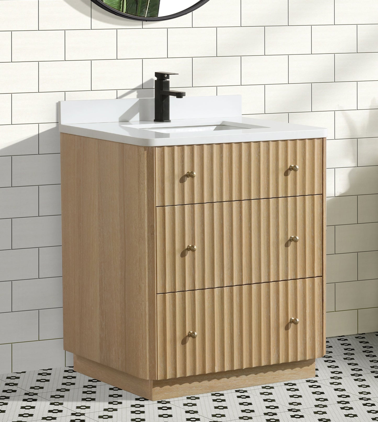 La Jolla 30" Bathroom Vanity Washed Oak