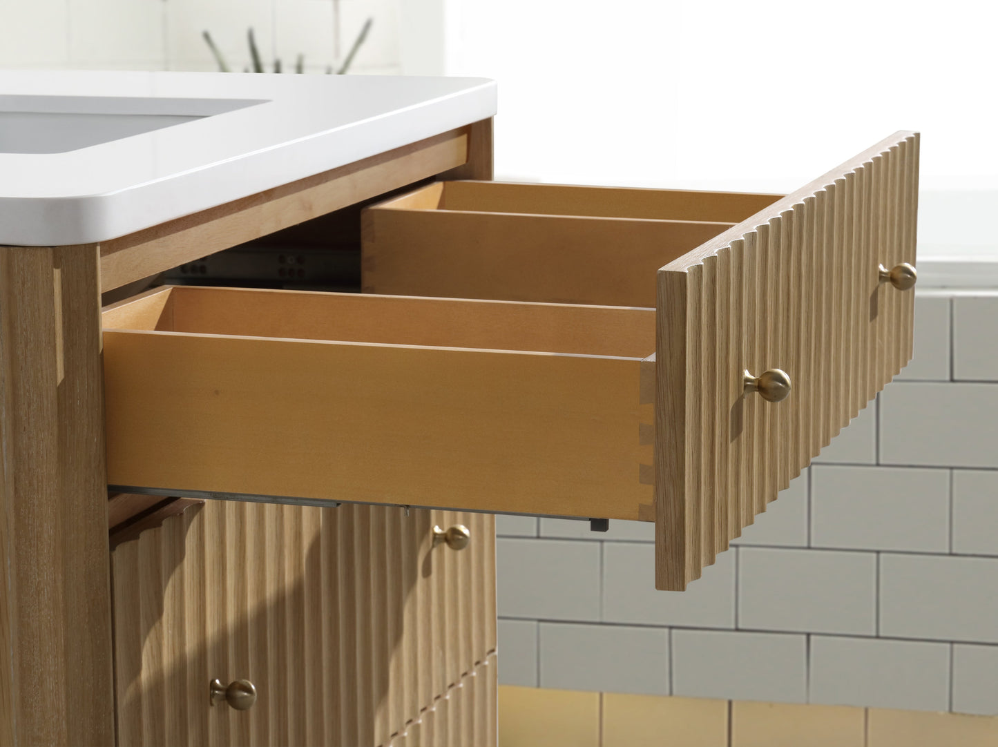 La Jolla 36" Bathroom Vanity Washed Oak