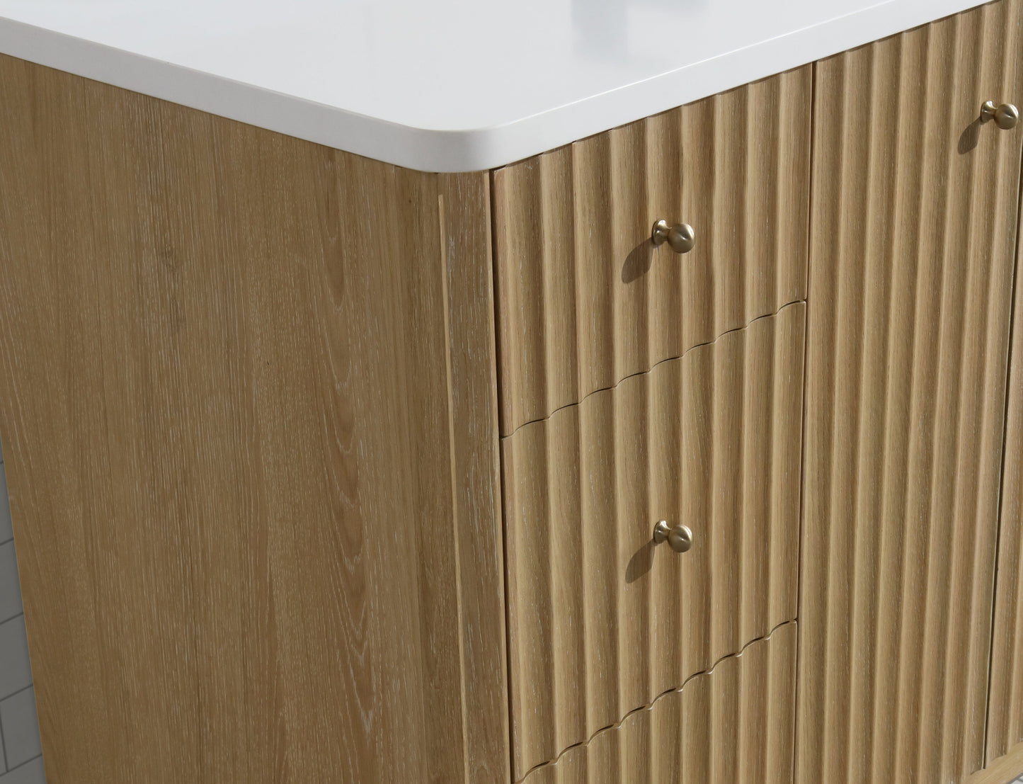 La Jolla 55" Bathroom Vanity Washed Oak