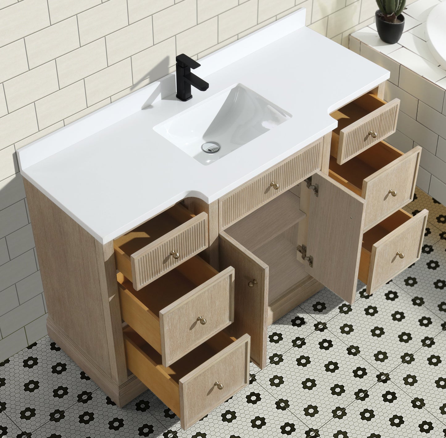 Redondo 55" Bathroom Vanity Ash Oak