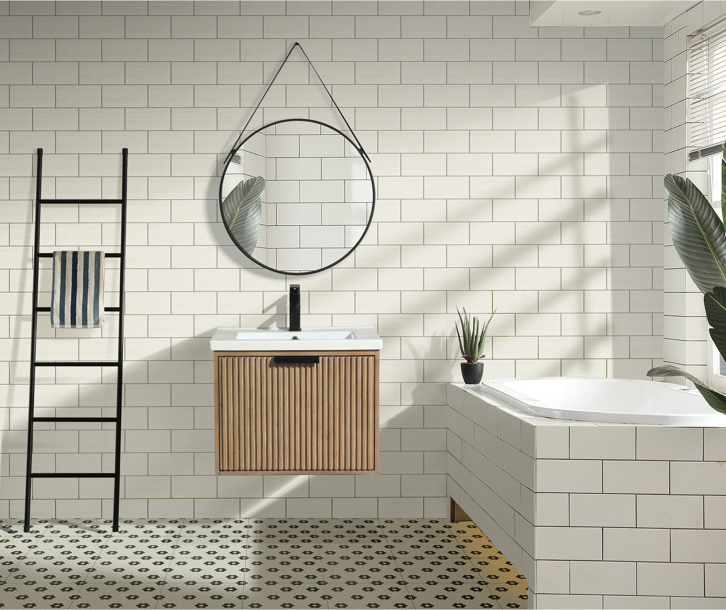 San Diego 24" Floating Bathroom Vanity Weathered Fir