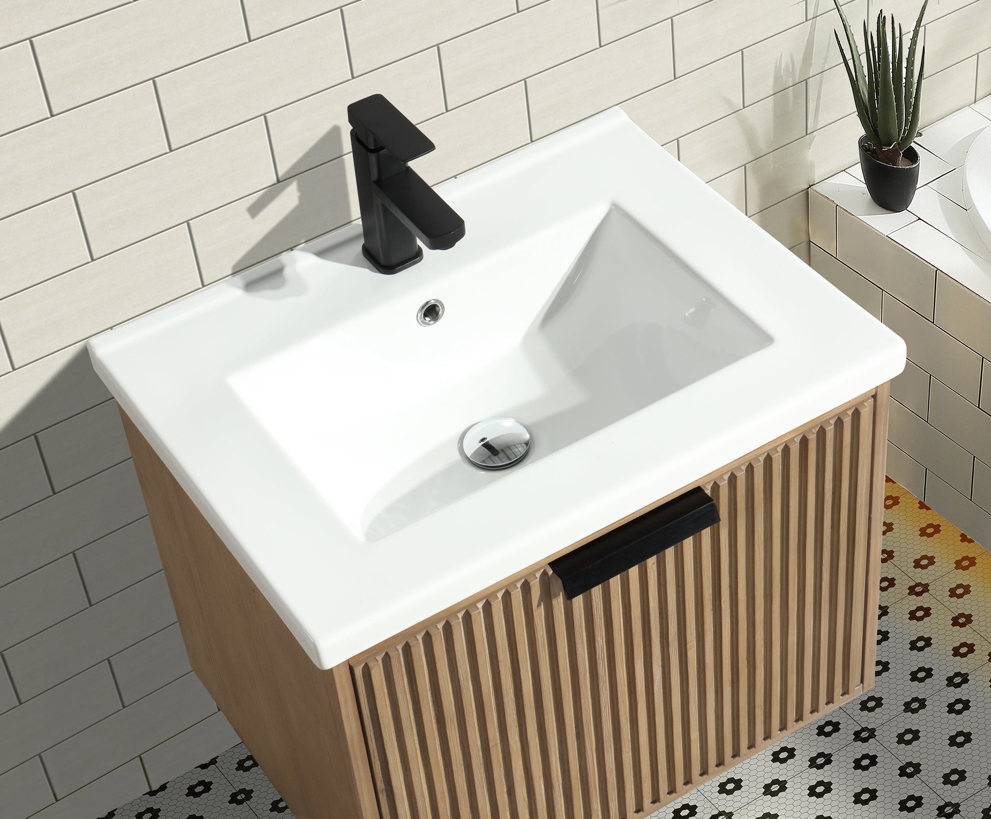 San Diego 24" Floating Bathroom Vanity Weathered Fir
