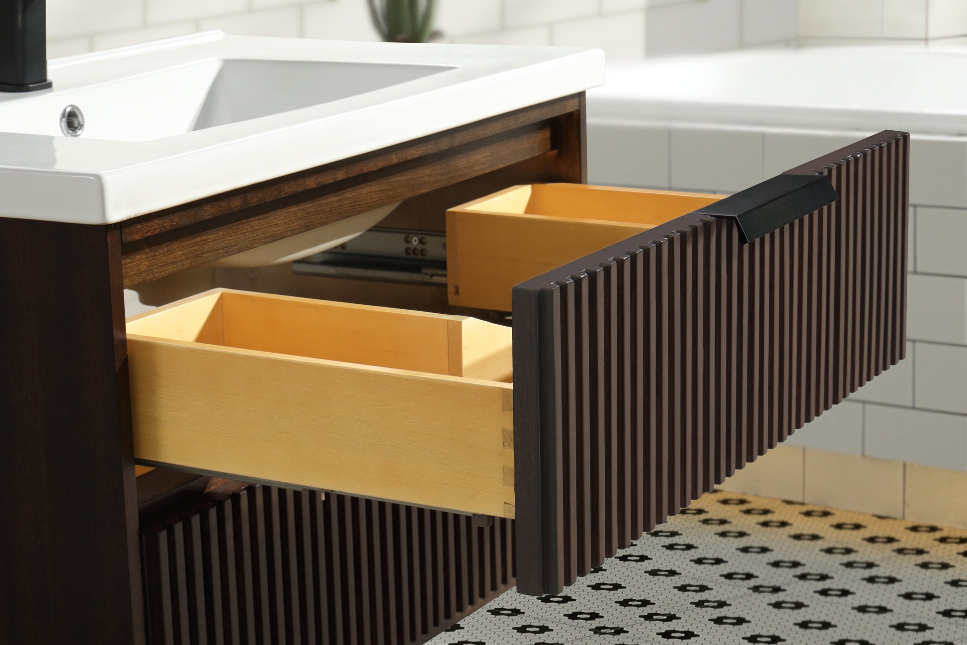 San Diego 30" Floating Bathroom Vanity Walnut