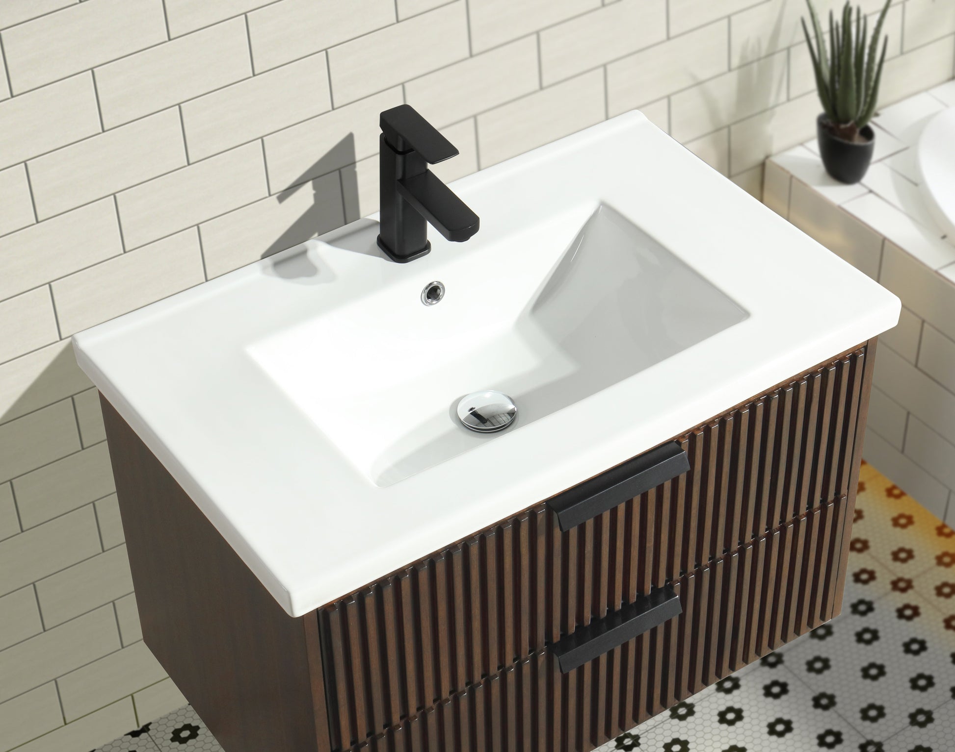 San Diego 30" Floating Bathroom Vanity Walnut