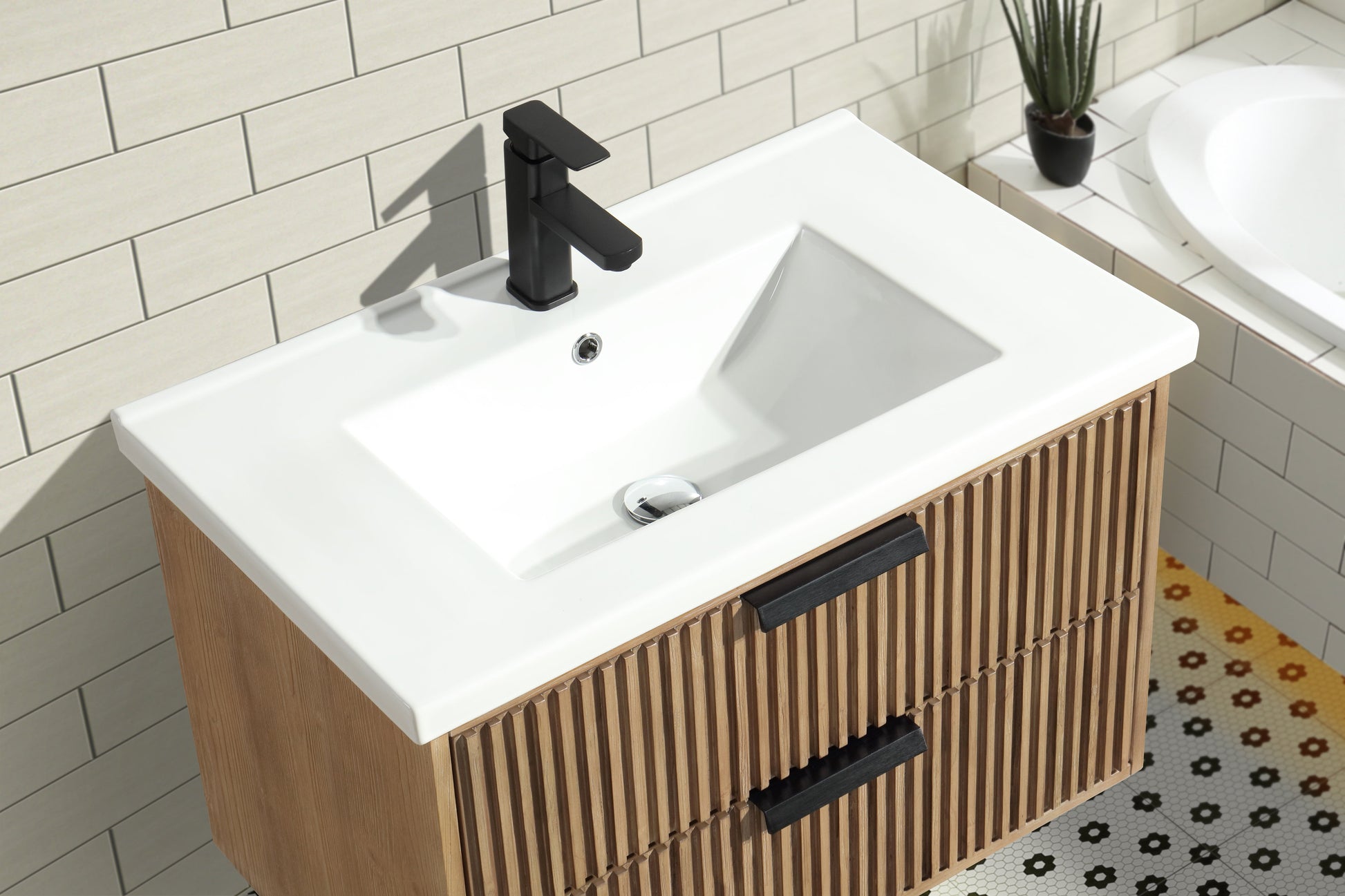 San Diego 30" Floating Bathroom Vanity Weathered Fir