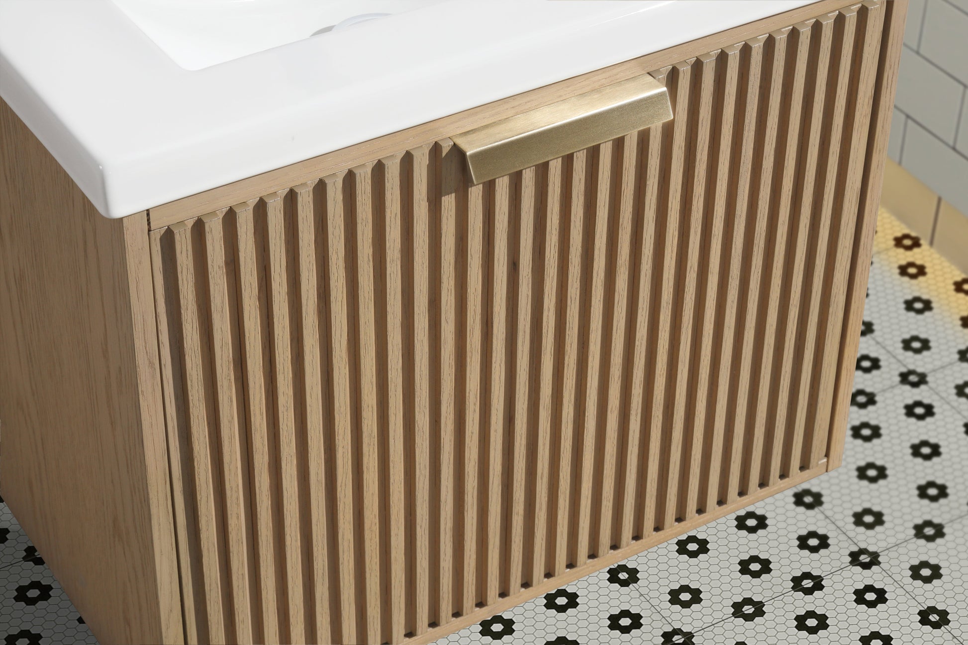 San Diego 24" Floating Bathroom Vanity Oak
