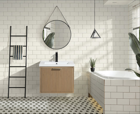 San Diego 24" Floating Bathroom Vanity Oak