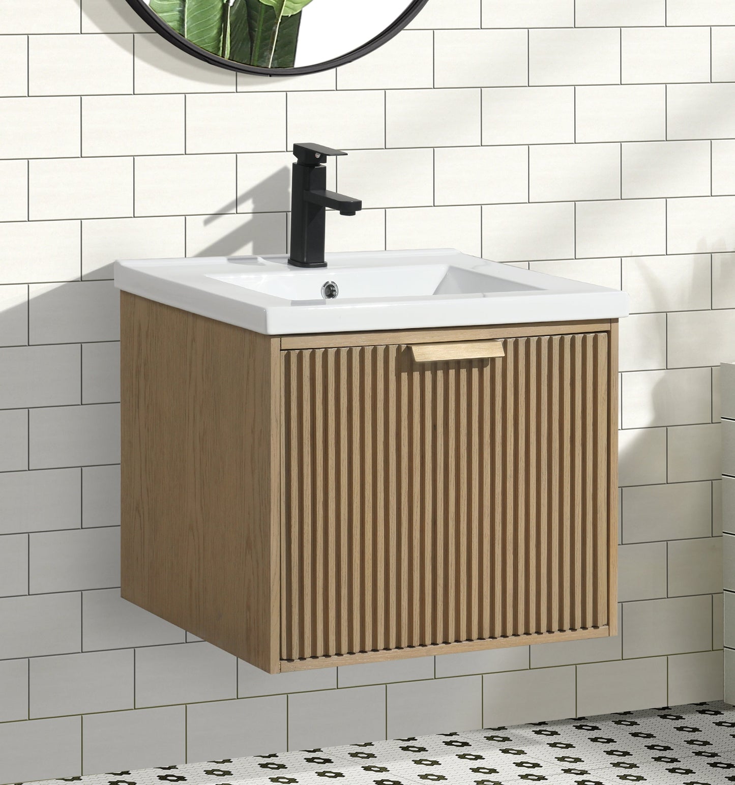 San Diego 24" Floating Bathroom Vanity Oak