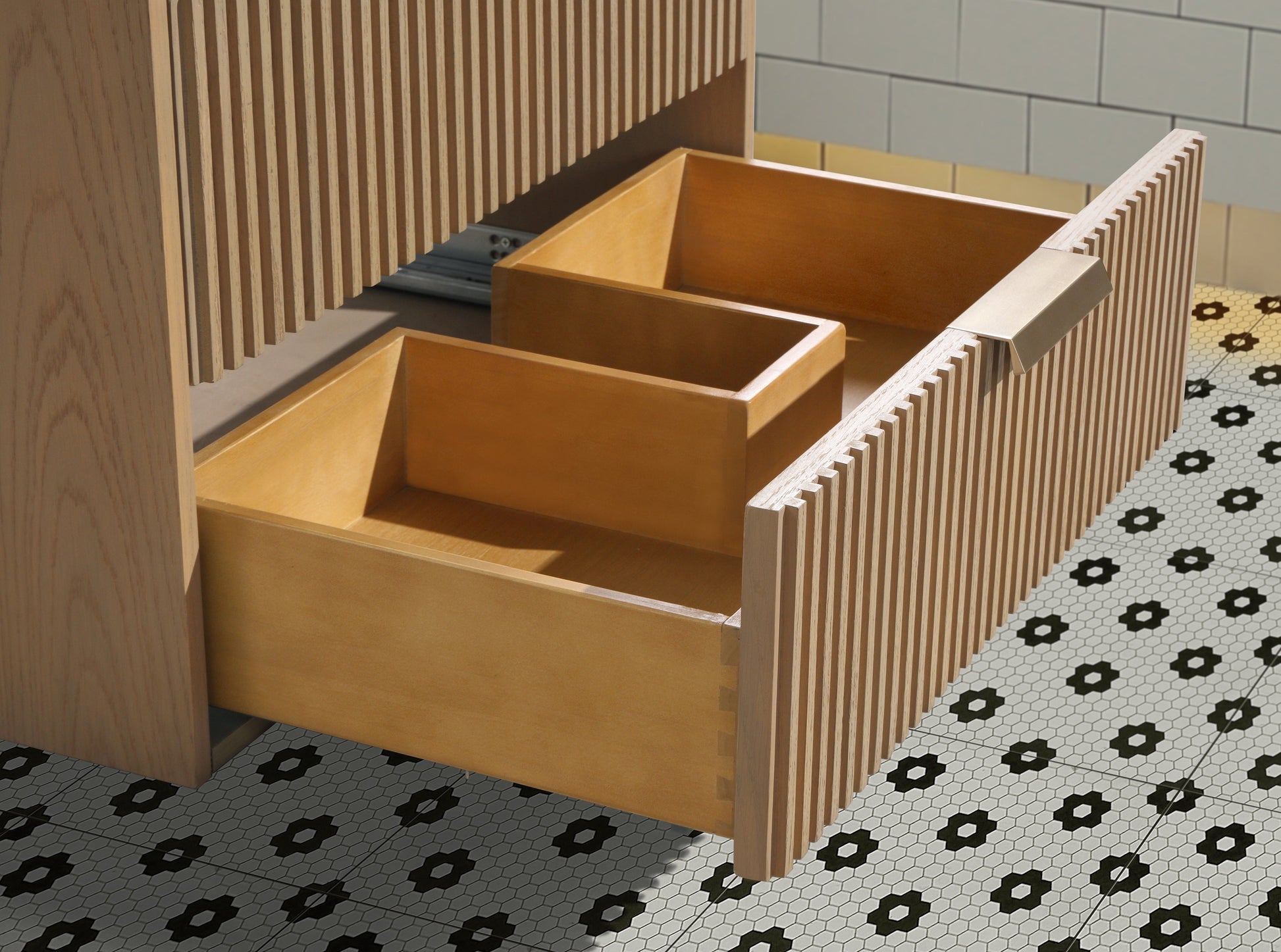 San Diego 30" Floating Bathroom Vanity Oak