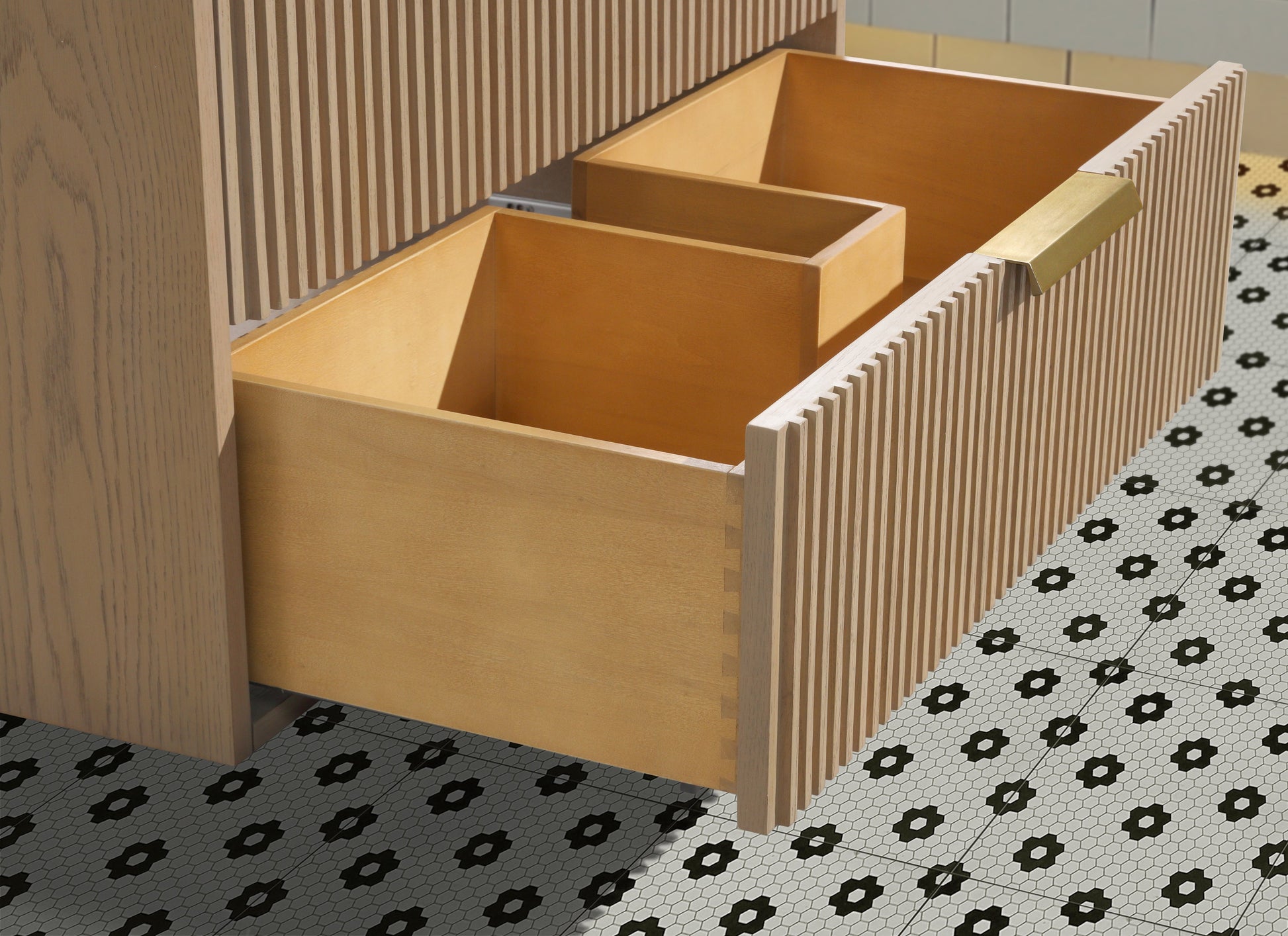 San Diego 36" Floating Bathroom Vanity Oak